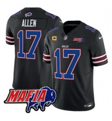 Men Buffalo Bills 17 Josh Allen Black F U S E  4 Star C With Bills Mafia Patch Vapor Untouchable Limited Stitched Football Jersey Men Buffalo Bills 17 Josh Allen Black F U S E  4 Star C With Bills Mafia Patch Vapor Untouchable Limited Stitched Football Jersey