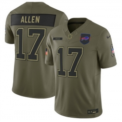Men Buffalo Bills 17 Josh Allen Olive 2025 Salute to Service Limited Stitched Football Jersey Men Buffalo Bills 17 Josh Allen Olive 2025 Salute to Service Limited Stitched Football Jersey
