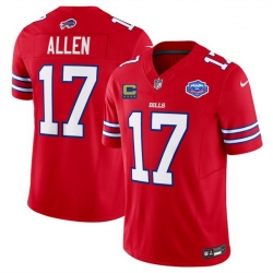 Men Buffalo Bills 17 Josh Allen Red 2025 F U S E  With Farewell Patch And 4 Star C Patch Vapor Untouchable Limited Stitched Football Jersey Men Buffalo Bills 17 Josh Allen Red 2025 F U S E  With Farewell Patch And 4 Star C Patch Vapor Untouchable Limited Stitched Football Jersey