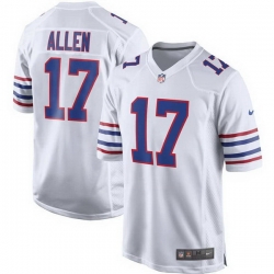 Men Buffalo Bills 17 Josh Allen White Stitched Game Jersey Men Buffalo Bills 17 Josh Allen White Stitched Game Jersey