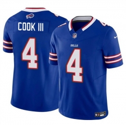 Men Buffalo Bills 4 James Cook III Blue 2025 F U S E  Vapor Untouchable Limited Stitched Football Jersey Men Buffalo Bills 4 James Cook III Blue 2025 F U S E  Vapor Untouchable Limited Stitched Football Jersey