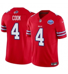 Men Buffalo Bills 4 James Cook Red 2025 F U S E  With Farewell Patch Vapor Untouchable Limited Stitched Football Jersey Men Buffalo Bills 4 James Cook Red 2025 F U S E  With Farewell Patch Vapor Untouchable Limited Stitched Football Jersey