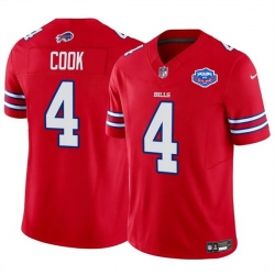 Men Buffalo Bills 4 James Cook Red 2025 F U S E  With Farewell Patch Vapor Untouchable Limited Stitched Football Jersey Men Buffalo Bills 4 James Cook Red 2025 F U S E  With Farewell Patch Vapor Untouchable Limited Stitched Football Jersey