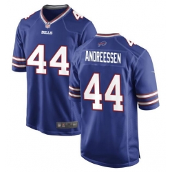 Men Buffalo Bills 44 Joe Andreessen Blue 2024 Stitched Game Jersey Men Buffalo Bills 44 Joe Andreessen Blue 2024 Stitched Game Jersey