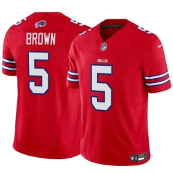 Men Buffalo Bills 5 Anthony Brown Red 2024 F U S E  Vapor Untouchable Limited Stitched Football Jersey Men Buffalo Bills 5 Anthony Brown Red 2024 F U S E  Vapor Untouchable Limited Stitched Football Jersey