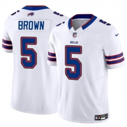 Men Buffalo Bills 5 Anthony Brown White 2024 F U S E  Vapor Untouchable Limited Stitched Football Jersey Men Buffalo Bills 5 Anthony Brown White 2024 F U S E  Vapor Untouchable Limited Stitched Football Jersey