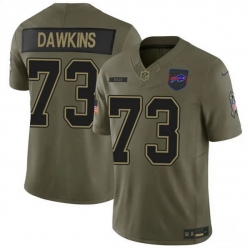 Men Buffalo Bills 73 Dion Dawkins Olive 2025 F U S E  Salute to Service Limited Stitched Football Jersey Men Buffalo Bills 73 Dion Dawkins Olive 2025 F U S E  Salute to Service Limited Stitched Football Jersey