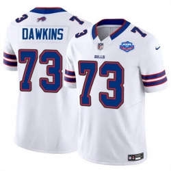 Men Buffalo Bills 73 Dion Dawkins White 2025 F U S E  With Farewell Patch Vapor Untouchable Limited Stitched Football Jersey Men Buffalo Bills 73 Dion Dawkins White 2025 F U S E  With Farewell Patch Vapor Untouchable Limited Stitched Football Jersey