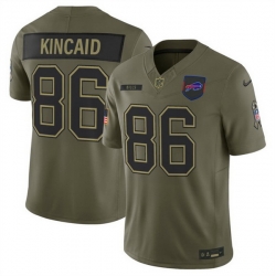 Men Buffalo Bills 86 Dalton Kincaid Olive 2025 F U S E  Salute to Service Limited Stitched Football Jersey Men Buffalo Bills 86 Dalton Kincaid Olive 2025 F U S E  Salute to Service Limited Stitched Football Jersey