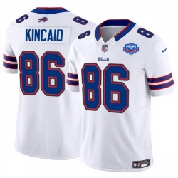 Men Buffalo Bills 86 Dalton Kincaid White 2025 F U S E  With Farewell Patch Vapor Untouchable Limited Stitched Football Jersey Men Buffalo Bills 86 Dalton Kincaid White 2025 F U S E  With Farewell Patch Vapor Untouchable Limited Stitched Football Jersey