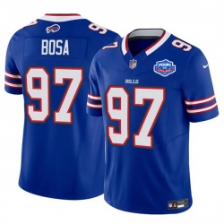 Men Buffalo Bills 97 Joey Bosa Blue 2025 F U S E  With Farewell Patch Vapor Untouchable Limited Stitched Football Jersey Men Buffalo Bills 97 Joey Bosa Blue 2025 F U S E  With Farewell Patch Vapor Untouchable Limited Stitched Football Jersey