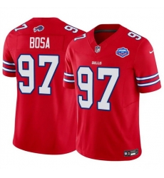 Men Buffalo Bills 97 Joey Bosa Red 2025 F U S E  With Farewell Patch Vapor Untouchable Limited Stitched Football Jersey Men Buffalo Bills 97 Joey Bosa Red 2025 F U S E  With Farewell Patch Vapor Untouchable Limited Stitched Football Jersey
