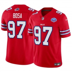 Men Buffalo Bills 97 Joey Bosa Red 2025 F U S E  With Farewell Patch Vapor Untouchable Limited Stitched Football Jersey Men Buffalo Bills 97 Joey Bosa Red 2025 F U S E  With Farewell Patch Vapor Untouchable Limited Stitched Football Jersey