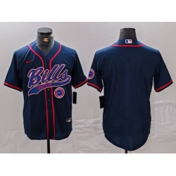 Men Buffalo Bills Blank Navy With Patch Cool Base Stitched Baseball Jersey 1 Men Buffalo Bills Blank Navy With Patch Cool Base Stitched Baseball Jersey 1