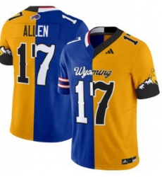 Men Buffalo Bills Wyoming Cowboys 17 Josh Allen Split Vapor Limited Jersey Men Buffalo Bills Wyoming Cowboys 17 Josh Allen Split Vapor Limited Jersey