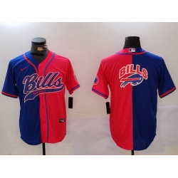 Men Buffalo Bills big logo Red Blue Team Cool Base Stitched Baseball Jersey Men Buffalo Bills big logo Red Blue Team Cool Base Stitched Baseball Jersey