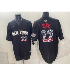 Men New York Yankees 22 Ben Rice Black USA 250 Fourth of July Stadium Stitched Baseball Jersey Men New York Yankees 22 Ben Rice Black USA 250 Fourth of July Stadium Stitched Baseball Jersey