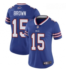 Bills #15 John Brown Royal Blue Team Color Women Stitched Football Vapor Untouchable Limited Jersey