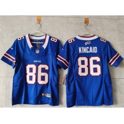 Women Buffalo Bills 86 Dalton Kincaid Royal 2023 F U S E  Vapor Untouchable Limited Stitched Football Jersey  Women Buffalo Bills 86 Dalton Kincaid Royal 2023 F U S E  Vapor Untouchable Limited Stitched Football Jersey