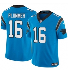 Men Carolina Panthers 16 Jack Plummer Blue 2024 F U S E  Vapor Limited Stitched Football Jersey Men Carolina Panthers 16 Jack Plummer Blue 2024 F U S E  Vapor Limited Stitched Football Jersey