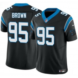 Men Carolina Panthers 95 Derrick Brown Black 2025 F U S E  Vapor Limited Stitched Football Jersey Men Carolina Panthers 95 Derrick Brown Black 2025 F U S E  Vapor Limited Stitched Football Jersey