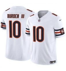Men Chicago Bears 10 Luther Burden III White 2025 F U S E  Vapor Untouchable Limited Stitched Football Jersey Men Chicago Bears 10 Luther Burden III White 2025 F U S E  Vapor Untouchable Limited Stitched Football Jersey