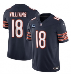 Men Chicago Bears 18 Caleb Williams Navy 2025 F U S E  With 2 Star C Patch Vapor Untouchable Limited Stitched Football Jersey Men Chicago Bears 18 Caleb Williams Navy 2025 F U S E  With 2 Star C Patch Vapor Untouchable Limited Stitched Football Jersey