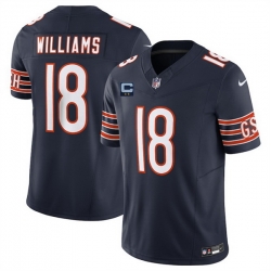 Men Chicago Bears 18 Caleb Williams Navy 2025 F U S E  With 2 Star C Patch Vapor Untouchable Limited Stitched Football Jersey Men Chicago Bears 18 Caleb Williams Navy 2025 F U S E  With 2 Star C Patch Vapor Untouchable Limited Stitched Football Jersey