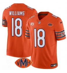 Men Chicago Bears 18 Caleb Williams Orange 2025 F U S E  With 1 Star C Patch And VMH Patch Vapor Untouchable Limited Stitched Football Jersey Men Chicago Bears 18 Caleb Williams Orange 2025 F U S E  With 1 Star C Patch And VMH Patch Vapor Untouchable Limited Stitched Football Jersey