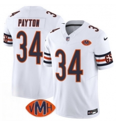 Men Chicago Bears 34 Walter Payton White 2025 F U S E  With VMH Patch Vapor Untouchable Limited Stitched Football Jersey Men Chicago Bears 34 Walter Payton White 2025 F U S E  With VMH Patch Vapor Untouchable Limited Stitched Football Jersey