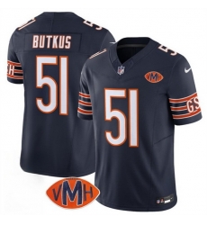 Men Chicago Bears 51 Dick Butkus Navy 2025 F U S E  With VMH Patch Vapor Untouchable Limited Stitched Football Jersey Men Chicago Bears 51 Dick Butkus Navy 2025 F U S E  With VMH Patch Vapor Untouchable Limited Stitched Football Jersey