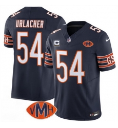 Men Chicago Bears 54 Brian Urlacher Navy 2025 F U S E  With 4 Star C Patch VMH Patch Vapor Untouchable Limited Stitched Football Jersey Men Chicago Bears 54 Brian Urlacher Navy 2025 F U S E  With 4 Star C Patch VMH Patch Vapor Untouchable Limited Stitched Football Jersey
