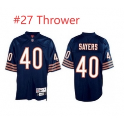 Men Chicago Bears Thrower #27 Blue Throwback Stitched Jersey