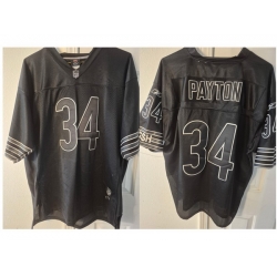 Men Reebok Bears 34 Payton Black Fashion Jersey Men Reebok Bears 34 Payton Black Fashion Jersey