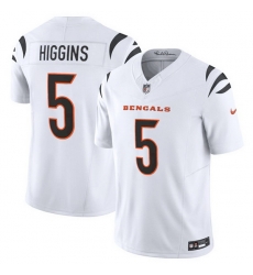 Men Cincinnati Bengals 5 Tee Higgins White F U S E  Vapor Untouchable Limited Stitched Jersey Men Cincinnati Bengals 5 Tee Higgins White F U S E  Vapor Untouchable Limited Stitched Jersey