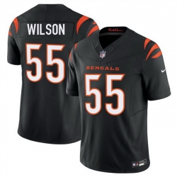 Men Cincinnati Bengals 55 Logan Wilson Black 2025 F U S E  Vapor Untouchable Limited Stitched Football Jersey Men Cincinnati Bengals 55 Logan Wilson Black 2025 F U S E  Vapor Untouchable Limited Stitched Football Jersey