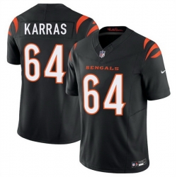 Men Cincinnati Bengals 64 Ted Karras Black 2025 F U S E  Vapor Untouchable Limited Stitched Football Jersey Men Cincinnati Bengals 64 Ted Karras Black 2025 F U S E  Vapor Untouchable Limited Stitched Football Jersey