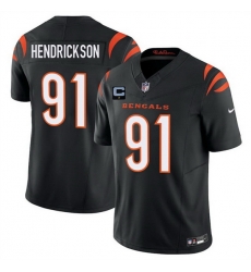 Men Cincinnati Bengals 91 Trey Hendrickson Black 2025 F U S E  With 1 Star C Patch Vapor Untouchable Limited Stitched Football Jersey Men Cincinnati Bengals 91 Trey Hendrickson Black 2025 F U S E  With 1 Star C Patch Vapor Untouchable Limited Stitched Football Jersey