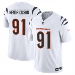 Men Cincinnati Bengals 91 Trey Hendrickson White 2025 F U S E  Vapor Untouchable Limited Stitched Football Jersey Men Cincinnati Bengals 91 Trey Hendrickson White 2025 F U S E  Vapor Untouchable Limited Stitched Football Jersey