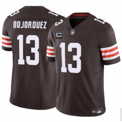 Men Cleveland Browns 13 Corey Bojorquez Brown 2025 F U S E  With 1 Star C Patch Vapor Limited Stitched Football Jersey Men Cleveland Browns 13 Corey Bojorquez Brown 2025 F U S E  With 1 Star C Patch Vapor Limited Stitched Football Jersey