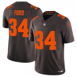 Men Cleveland Browns 34 Jerome Ford Brown 2025 F U S E  Alpha Dawg Limited Stitched Football Jersey Men Cleveland Browns 34 Jerome Ford Brown 2025 F U S E  Alpha Dawg Limited Stitched Football Jersey