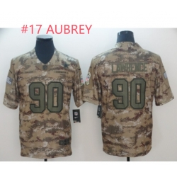 Men Cowboys #17 AUBREY Salute To Service Stitched Jersey