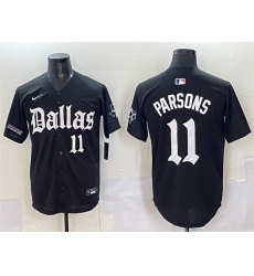 Men Dallas Cowboys 11 Micah Parsons Black  27Gothic Lone Star Edition 27 Limited Stitched Baseball Jersey Men Dallas Cowboys 11 Micah Parsons Black  27Gothic Lone Star Edition 27 Limited Stitched Baseball Jersey