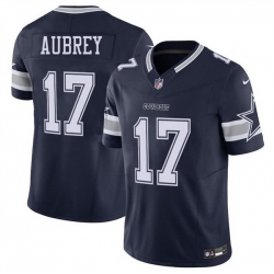 Men Dallas Cowboys 17 Brandon Aubrey Navy 2025 F U S E Vapor Untouchable Limited Stitched Football Jersey Men Dallas Cowboys 17 Brandon Aubrey Navy 2025 F U S E Vapor Untouchable Limited Stitched Football Jersey