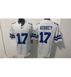 Men Dallas Cowboys 17 Brandon Aubrey White 2026 F U S E Vapor Untouchable Limited Stitched Football Jersey Men Dallas Cowboys 17 Brandon Aubrey White 2026 F U S E Vapor Untouchable Limited Stitched Football Jersey