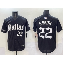 Men Dallas Cowboys 22 Emmitt Smith Black  27Gothic Lone Star Edition 27 Limited Stitched Baseball Jersey Men Dallas Cowboys 22 Emmitt Smith Black  27Gothic Lone Star Edition 27 Limited Stitched Baseball Jersey