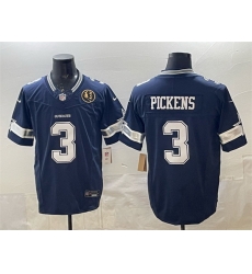 Men Dallas Cowboys 3 George pickens Navy F U S E With John Madden Patch Vapor Limited Stitched Football Jersey Men Dallas Cowboys 3 George pickens Navy F U S E With John Madden Patch Vapor Limited Stitched Football Jersey