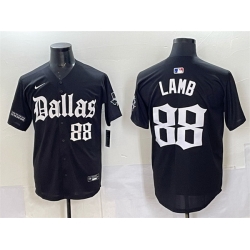 Men Dallas Cowboys 88 CeeDee Lamb Black  27Gothic Lone Star Edition 27 Limited Stitched Baseball Jersey Men Dallas Cowboys 88 CeeDee Lamb Black  27Gothic Lone Star Edition 27 Limited Stitched Baseball Jersey