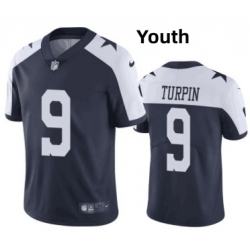 Youth Dallas Cowboys 9 KaVontae Turpin Navy White Thanksgiving Vapor Limited Jersey Youth Dallas Cowboys 9 KaVontae Turpin Navy White Thanksgiving Vapor Limited Jersey