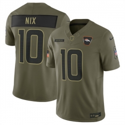 Men Denver Broncos 10 Bo Nix Olive 2025 Salute to Service Limited Stitched Football Jersey Men Denver Broncos 10 Bo Nix Olive 2025 Salute to Service Limited Stitched Football Jersey